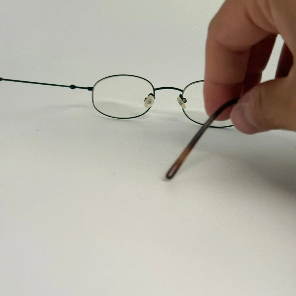 Kirei Titan 903 C Black Oval Titanium Eyeglass Frames 46-21 Tortoise Tips